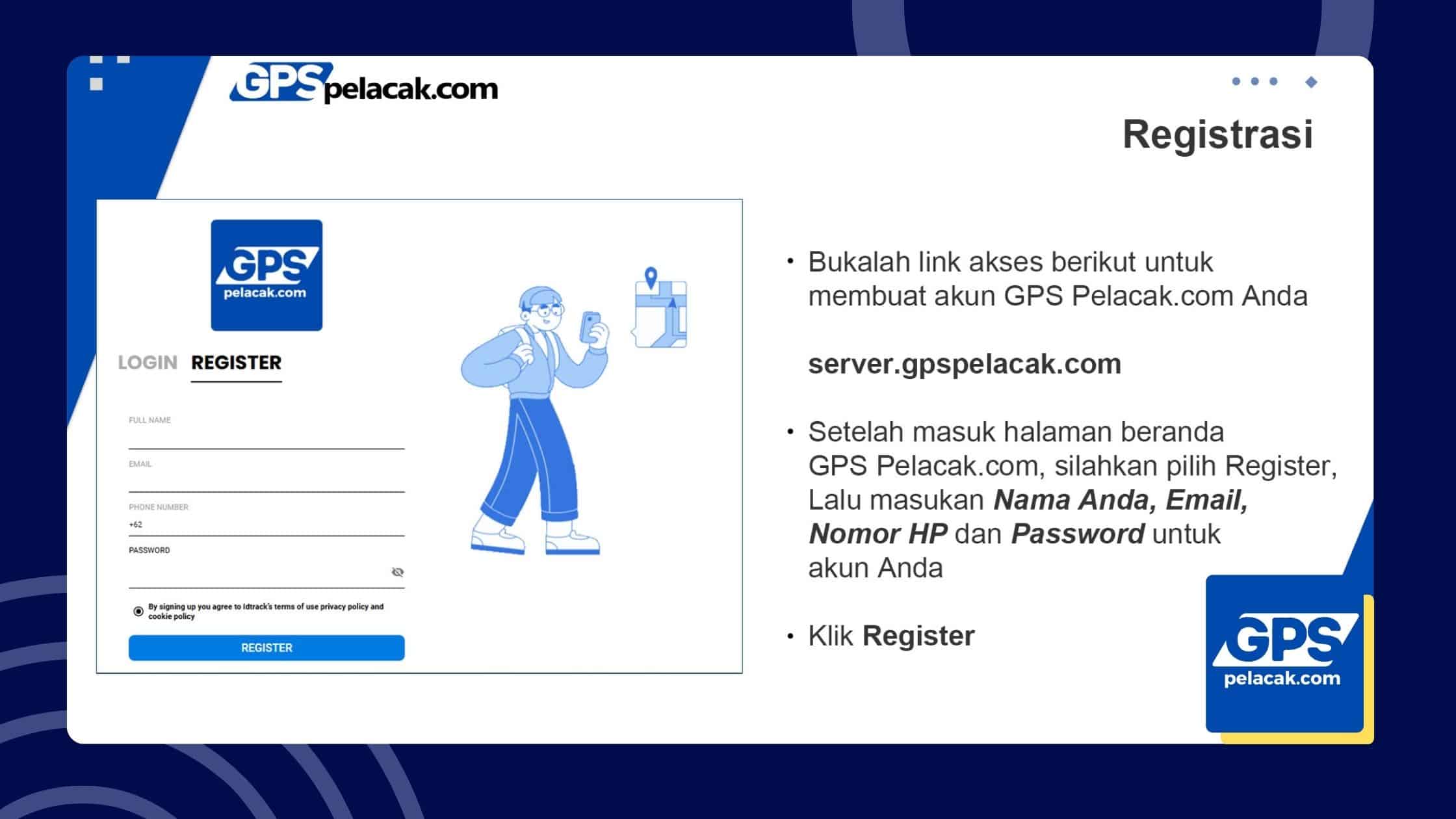 tutorial registrasi onetime gps pelacak