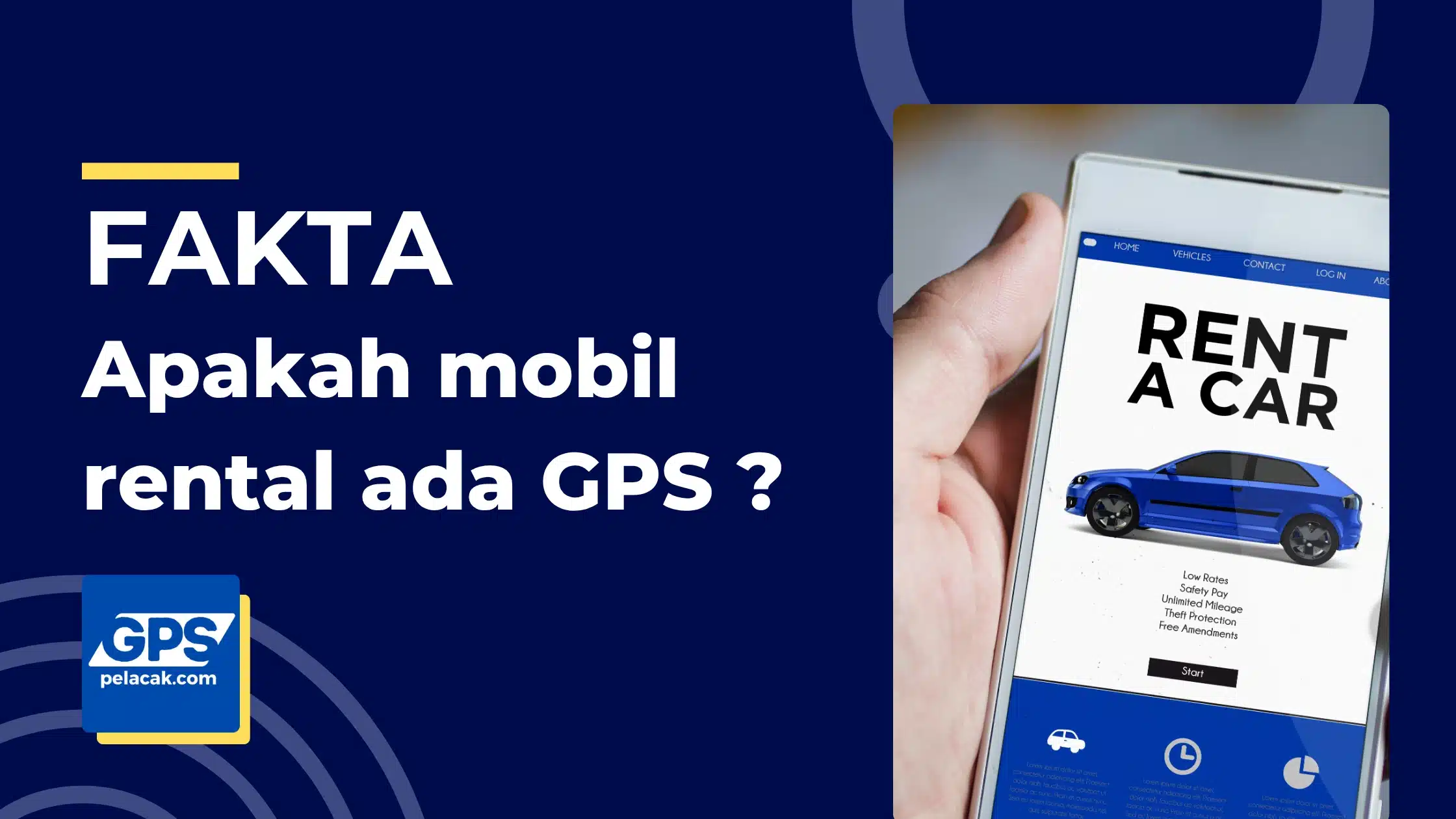 mobil sewaan dengan pelacak GPS