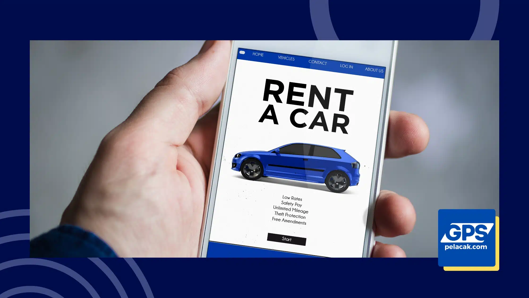monitor pelacak GPS mobil rental