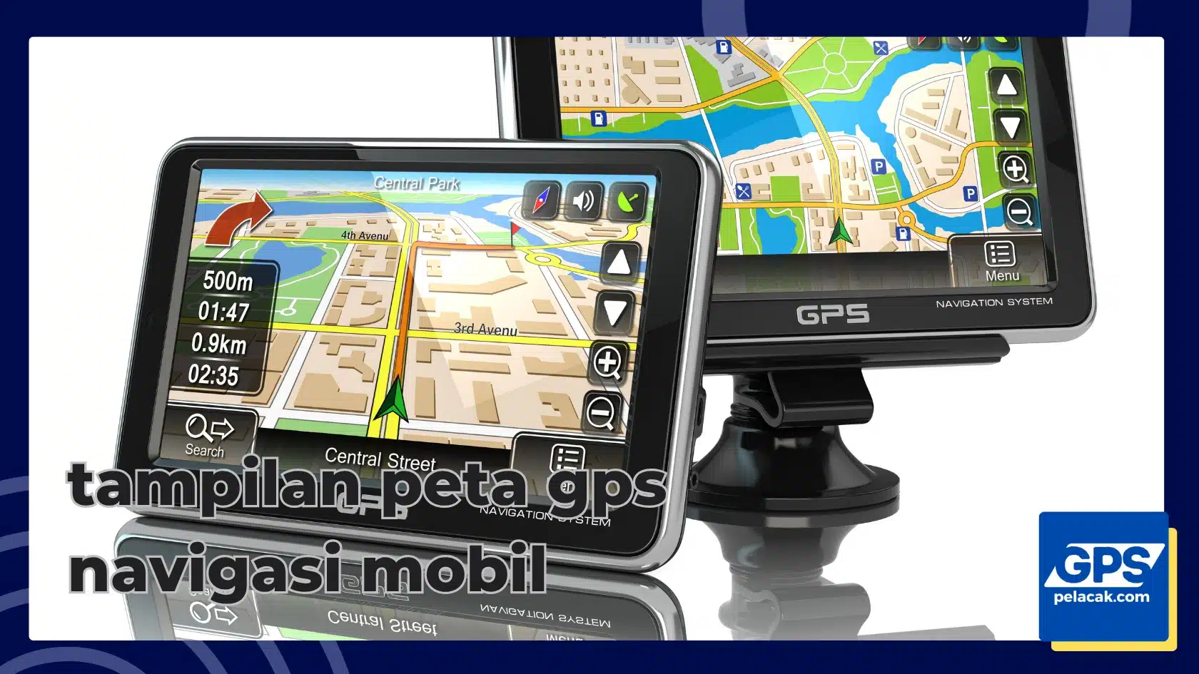 tampilan peta gps navigasi mobil